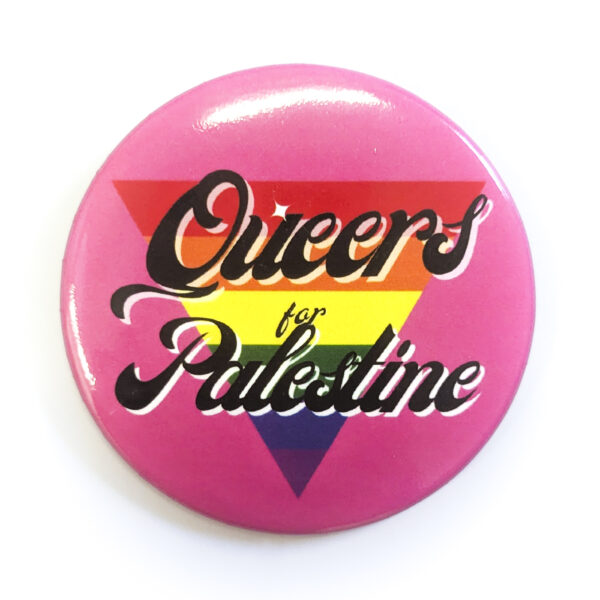 Queers for Palestine Button Pin